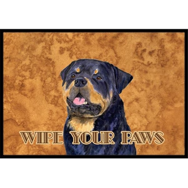Carolines Treasures Carolines Treasures SS4880JMAT 24 X 36 In. Rottweiler Wipe Your Paws Indoor Or Outdoor Mat SS4880JMAT - main